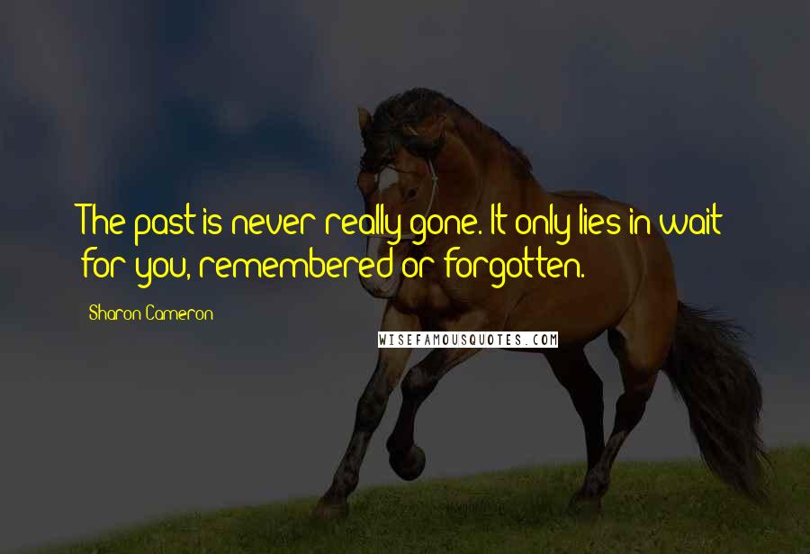 Sharon Cameron Quotes: The past is never really gone. It only lies in wait for you, remembered or forgotten.