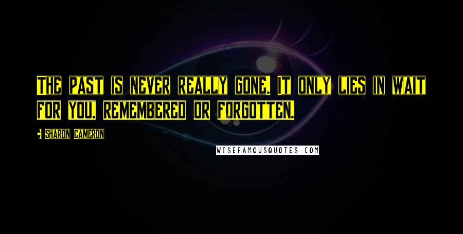 Sharon Cameron Quotes: The past is never really gone. It only lies in wait for you, remembered or forgotten.