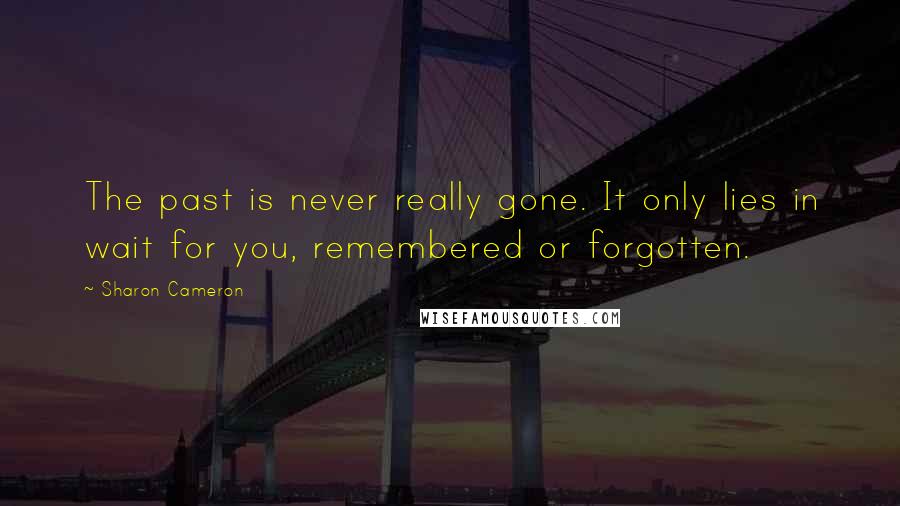 Sharon Cameron Quotes: The past is never really gone. It only lies in wait for you, remembered or forgotten.