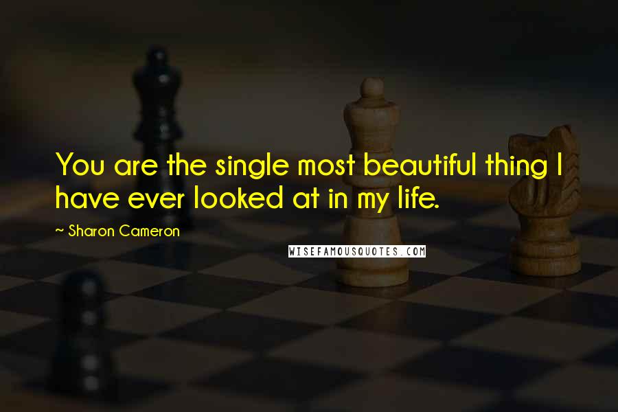 Sharon Cameron Quotes: You are the single most beautiful thing I have ever looked at in my life.