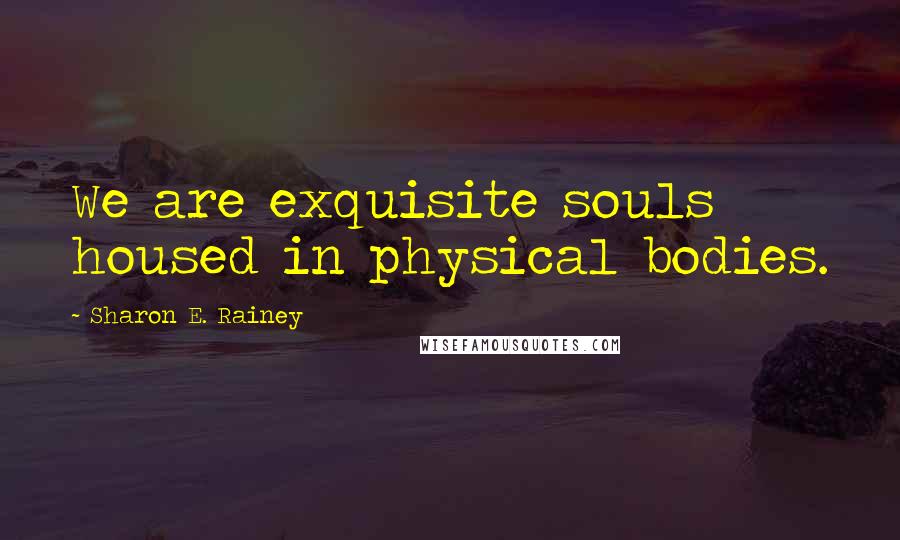 Sharon E. Rainey Quotes: We are exquisite souls housed in physical bodies.