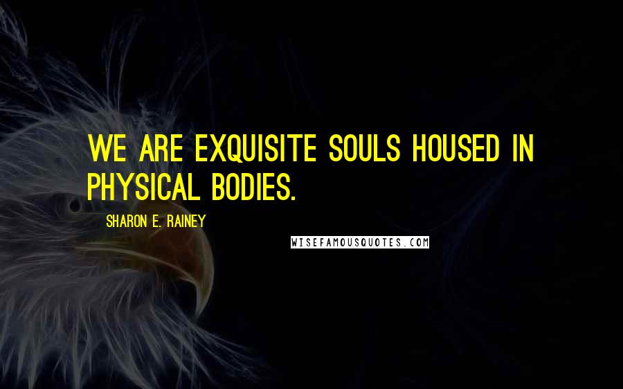 Sharon E. Rainey Quotes: We are exquisite souls housed in physical bodies.