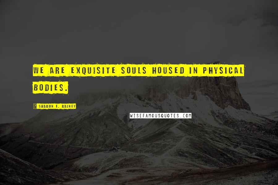 Sharon E. Rainey Quotes: We are exquisite souls housed in physical bodies.