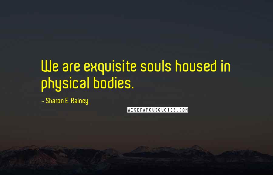 Sharon E. Rainey Quotes: We are exquisite souls housed in physical bodies.