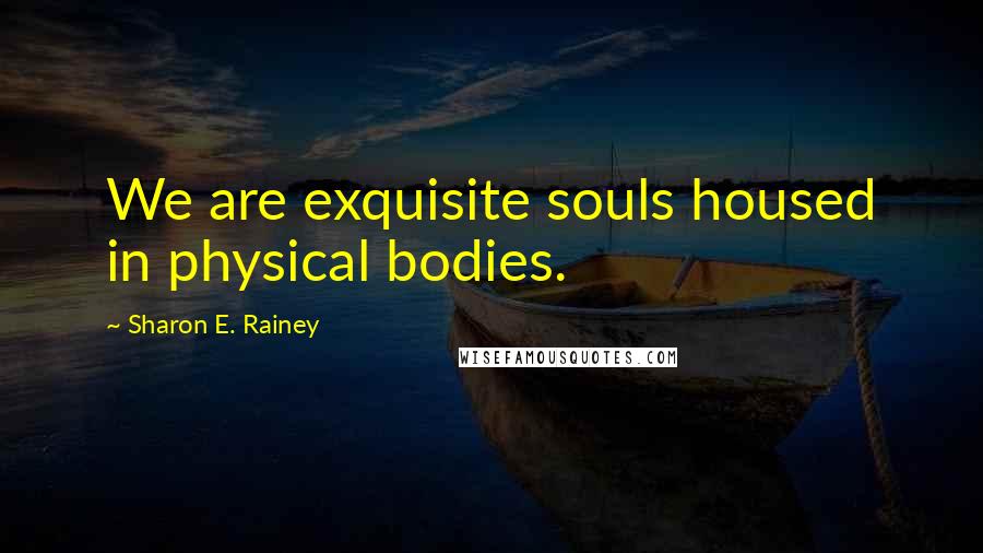 Sharon E. Rainey Quotes: We are exquisite souls housed in physical bodies.