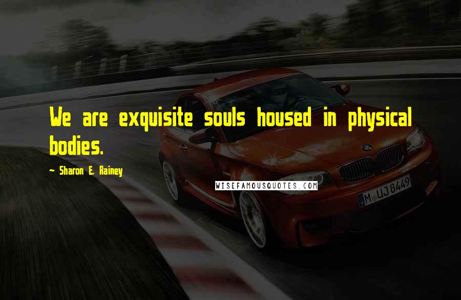 Sharon E. Rainey Quotes: We are exquisite souls housed in physical bodies.