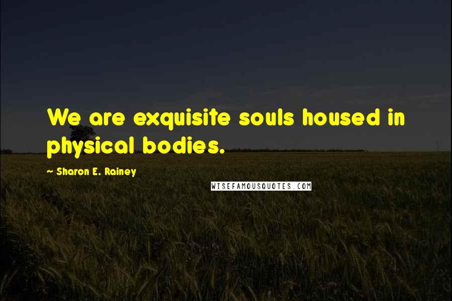 Sharon E. Rainey Quotes: We are exquisite souls housed in physical bodies.