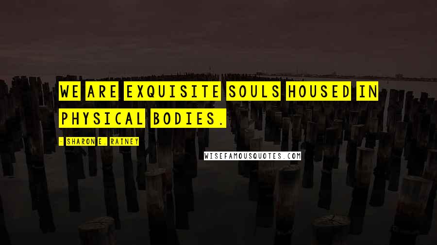 Sharon E. Rainey Quotes: We are exquisite souls housed in physical bodies.