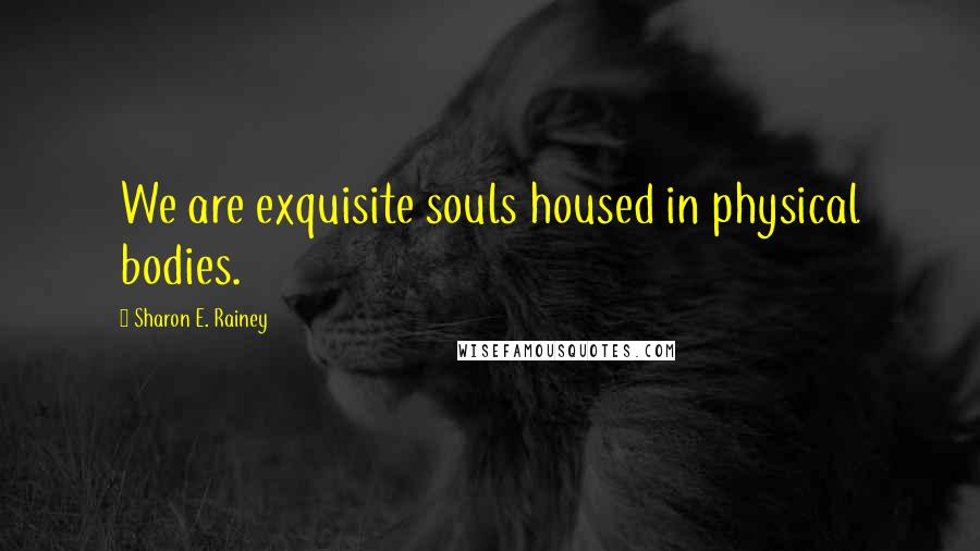 Sharon E. Rainey Quotes: We are exquisite souls housed in physical bodies.