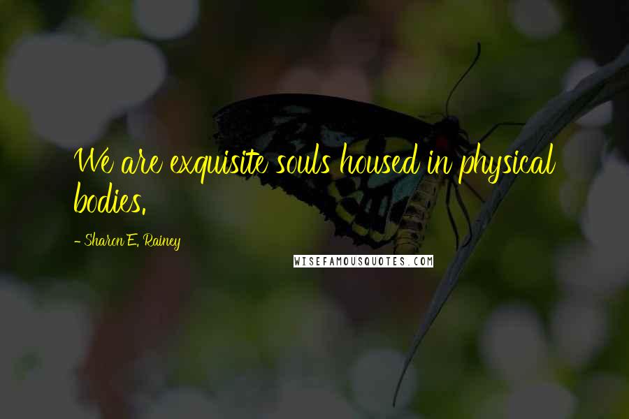 Sharon E. Rainey Quotes: We are exquisite souls housed in physical bodies.