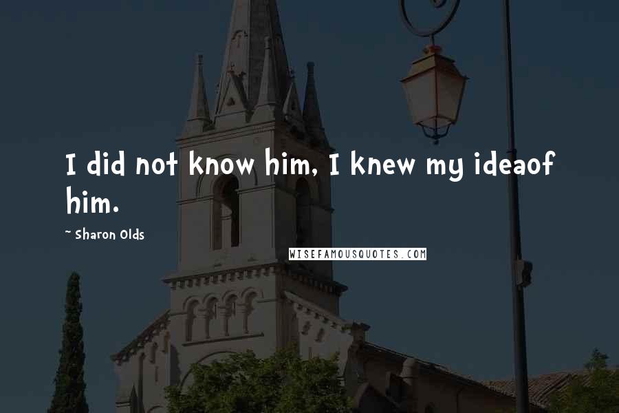 Sharon Olds Quotes: I did not know him, I knew my ideaof him.