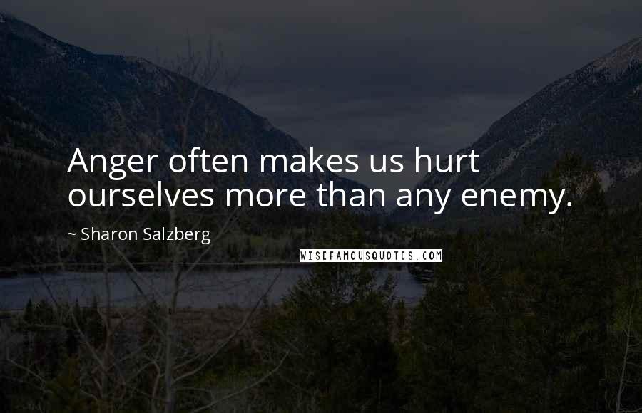 Sharon Salzberg Quotes: Anger often makes us hurt ourselves more than any enemy.