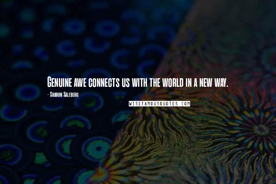 Sharon Salzberg Quotes: Genuine awe connects us with the world in a new way.