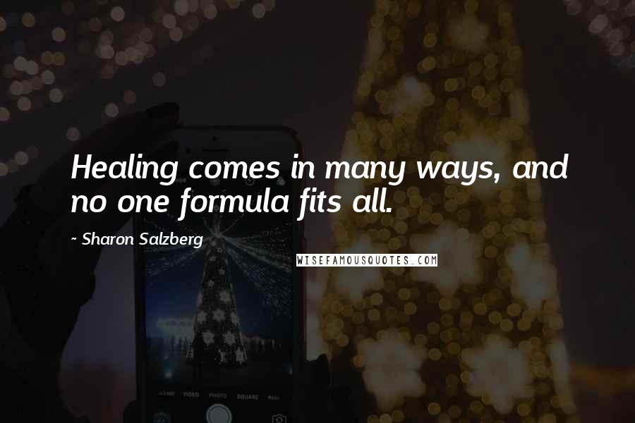 Sharon Salzberg Quotes: Healing comes in many ways, and no one formula fits all.