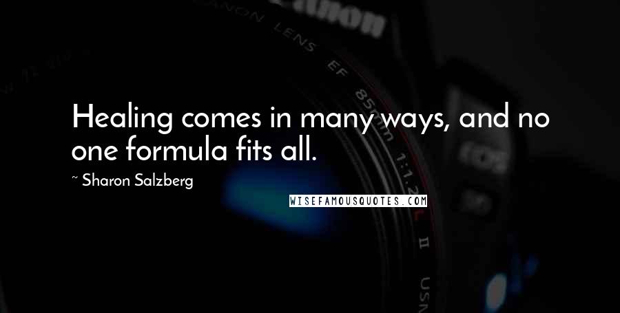 Sharon Salzberg Quotes: Healing comes in many ways, and no one formula fits all.