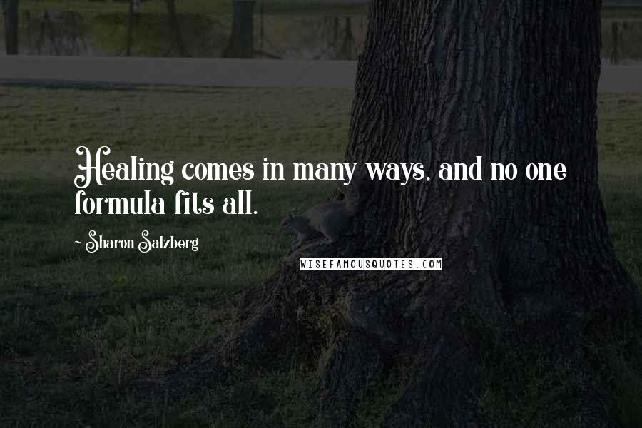 Sharon Salzberg Quotes: Healing comes in many ways, and no one formula fits all.