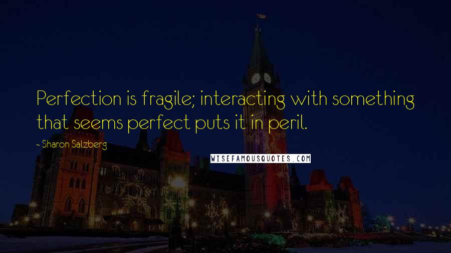 Sharon Salzberg Quotes: Perfection is fragile; interacting with something that seems perfect puts it in peril.