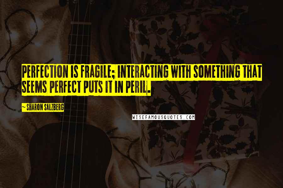 Sharon Salzberg Quotes: Perfection is fragile; interacting with something that seems perfect puts it in peril.