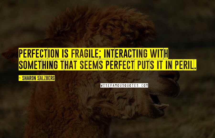 Sharon Salzberg Quotes: Perfection is fragile; interacting with something that seems perfect puts it in peril.