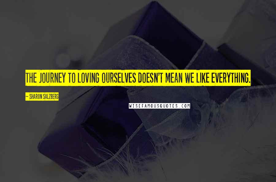 Sharon Salzberg Quotes: The journey to loving ourselves doesn't mean we like everything.