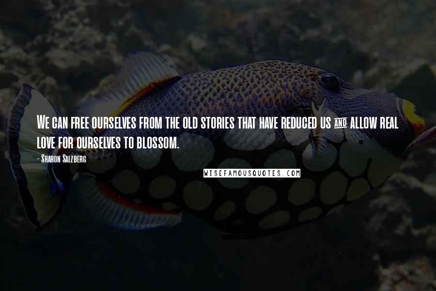 Sharon Salzberg Quotes: We can free ourselves from the old stories that have reduced us & allow real love for ourselves to blossom.