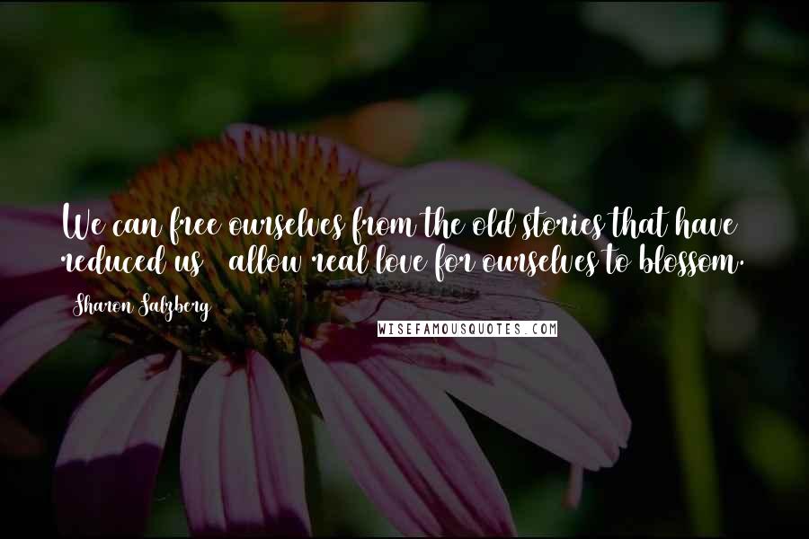 Sharon Salzberg Quotes: We can free ourselves from the old stories that have reduced us & allow real love for ourselves to blossom.