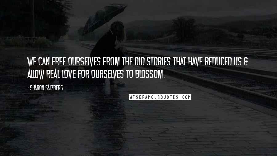 Sharon Salzberg Quotes: We can free ourselves from the old stories that have reduced us & allow real love for ourselves to blossom.