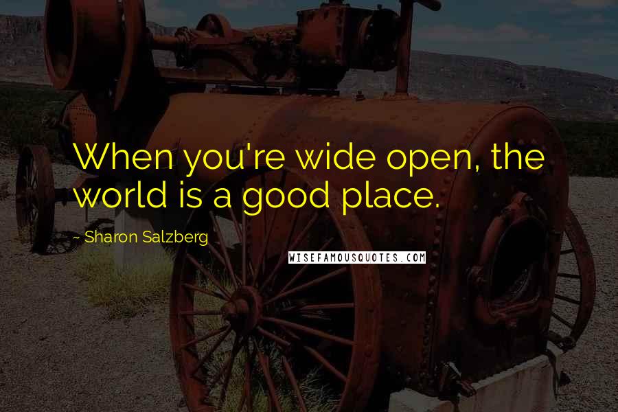 Sharon Salzberg Quotes: When you're wide open, the world is a good place.