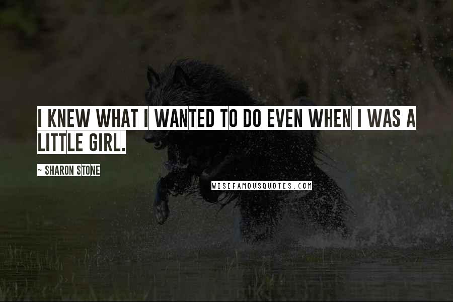 Sharon Stone Quotes: I knew what I wanted to do even when I was a little girl.