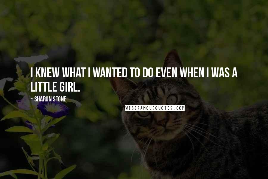 Sharon Stone Quotes: I knew what I wanted to do even when I was a little girl.