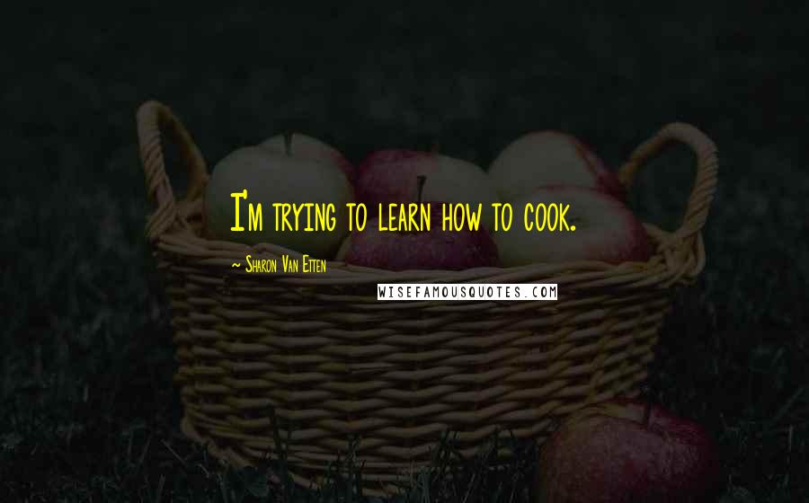 Sharon Van Etten Quotes: I'm trying to learn how to cook.