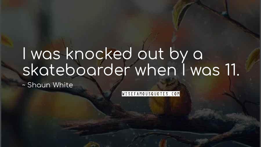 Shaun White Quotes: I was knocked out by a skateboarder when I was 11.