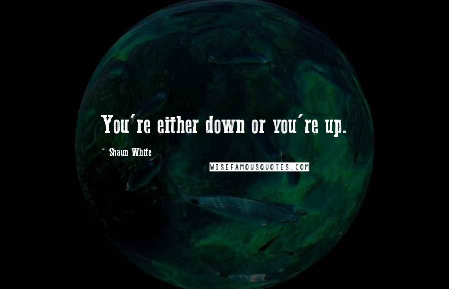 Shaun White Quotes: You're either down or you're up.