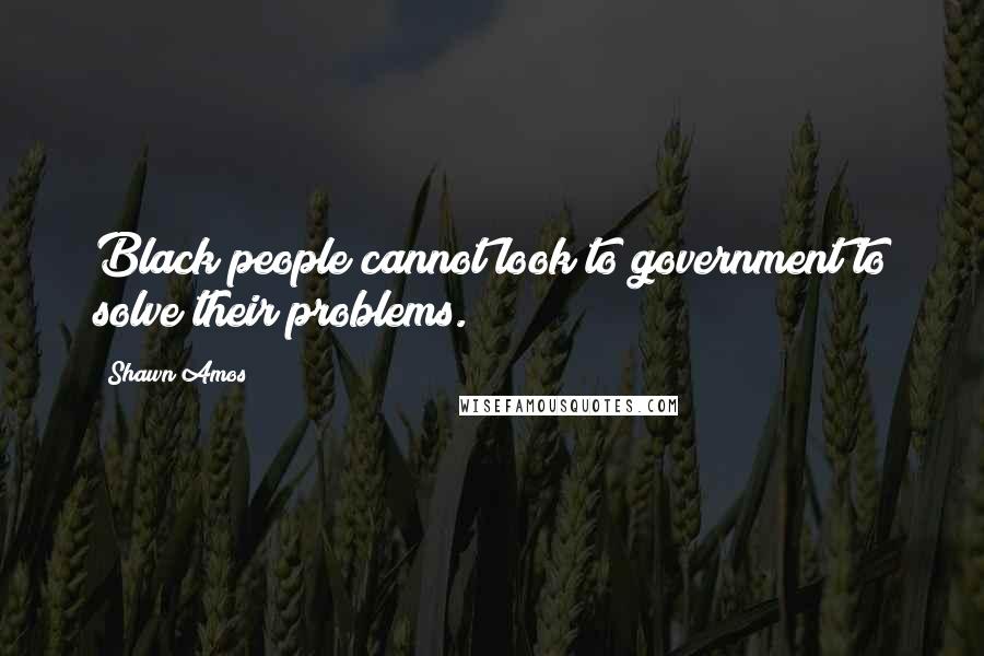 Shawn Amos Quotes: Black people cannot look to government to solve their problems.