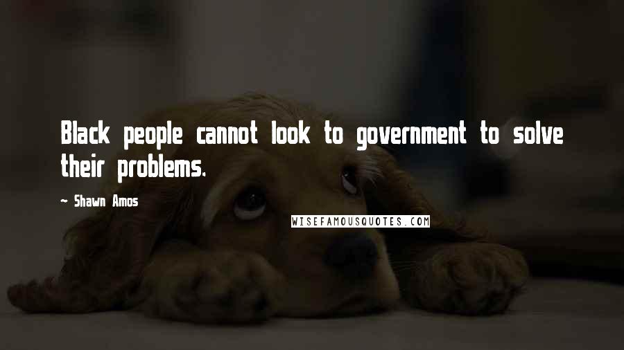 Shawn Amos Quotes: Black people cannot look to government to solve their problems.