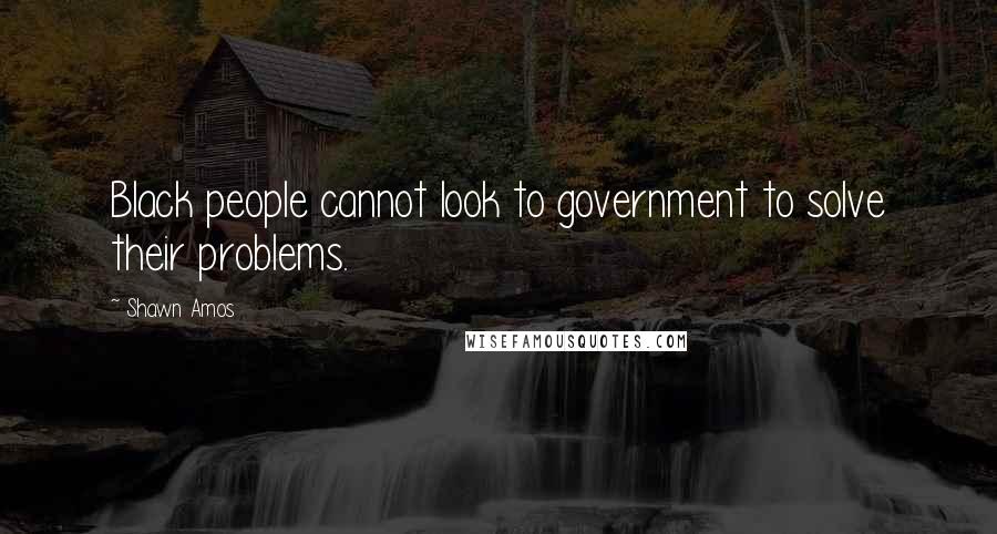 Shawn Amos Quotes: Black people cannot look to government to solve their problems.