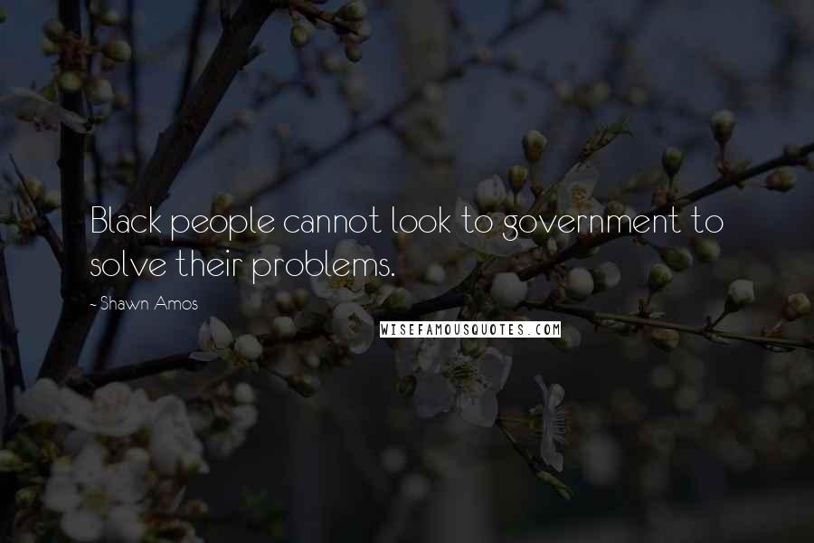 Shawn Amos Quotes: Black people cannot look to government to solve their problems.