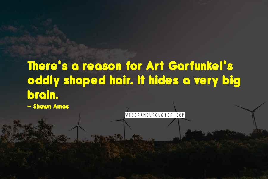 Shawn Amos Quotes: There's a reason for Art Garfunkel's oddly shaped hair. It hides a very big brain.