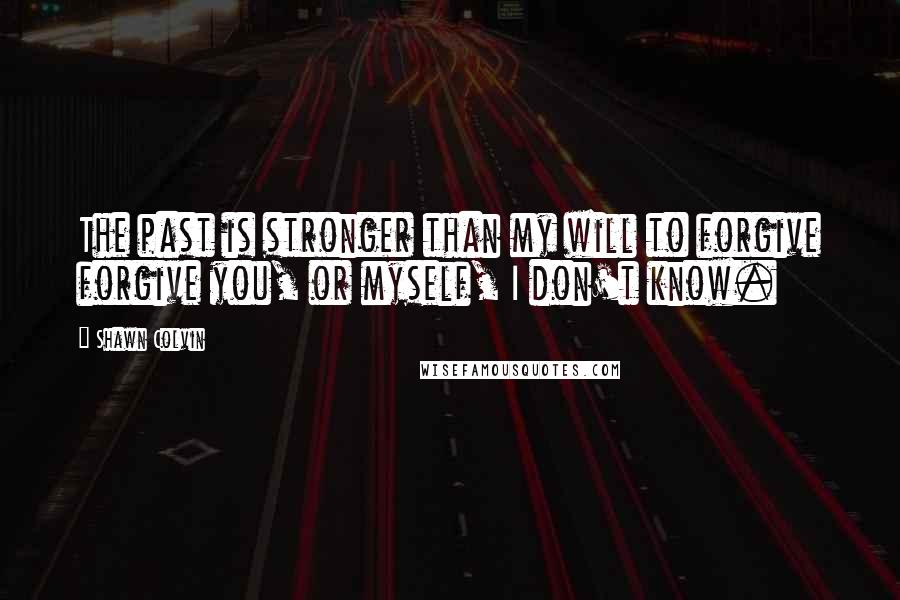 Shawn Colvin Quotes: The past is stronger than my will to forgive forgive you, or myself, I don't know.