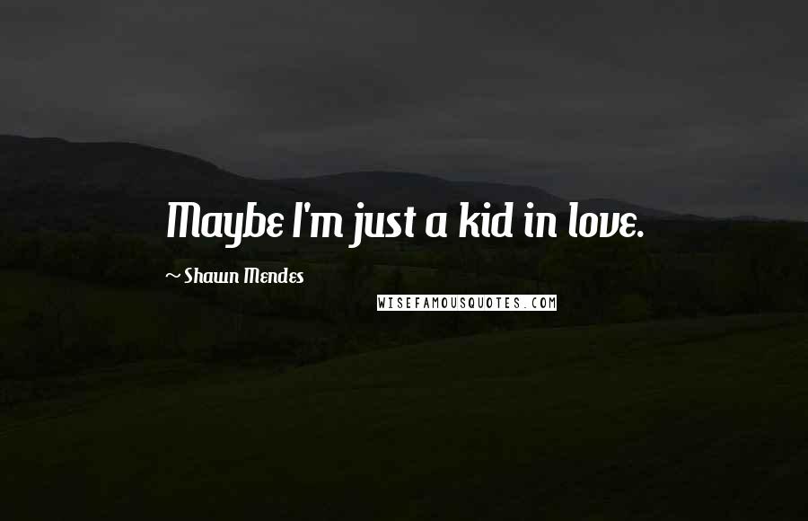 Shawn Mendes Quotes: Maybe I'm just a kid in love.