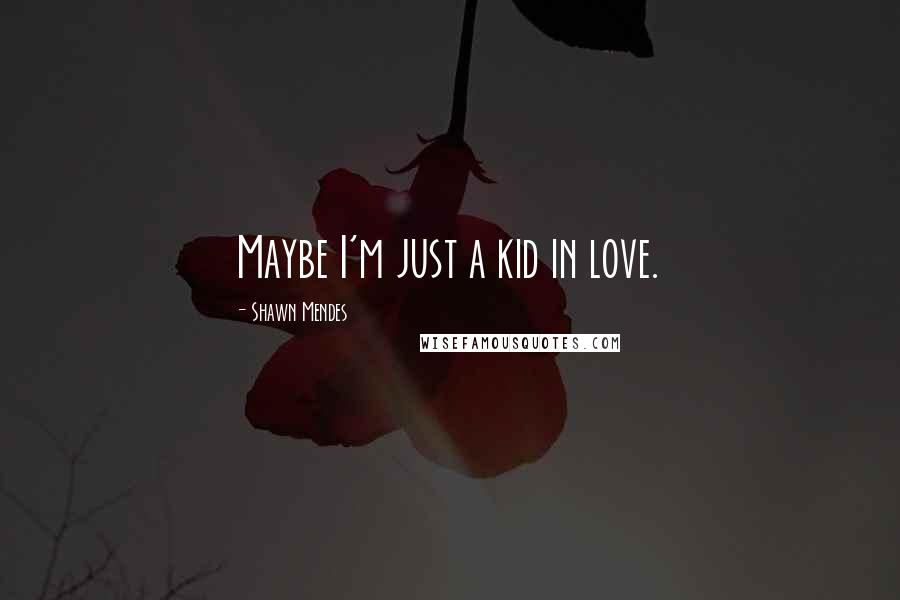 Shawn Mendes Quotes: Maybe I'm just a kid in love.