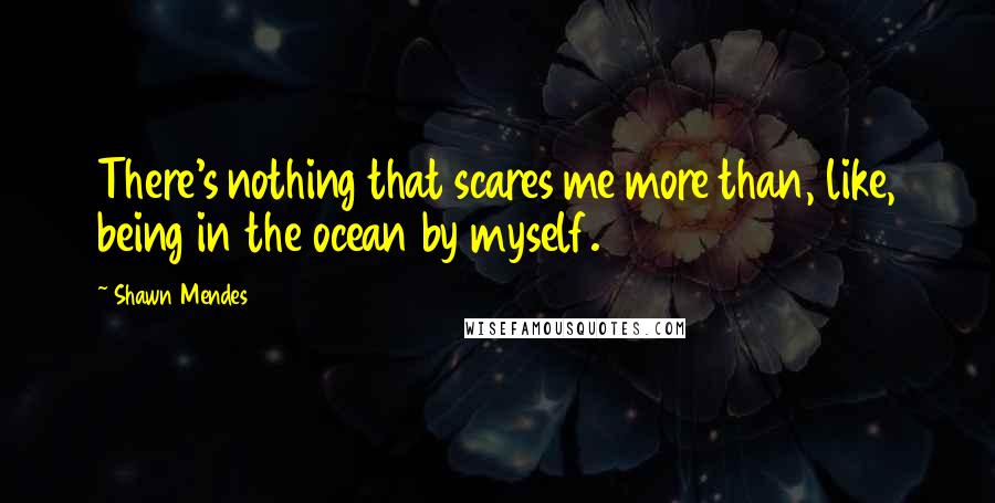 Shawn Mendes Quotes: There's nothing that scares me more than, like, being in the ocean by myself.