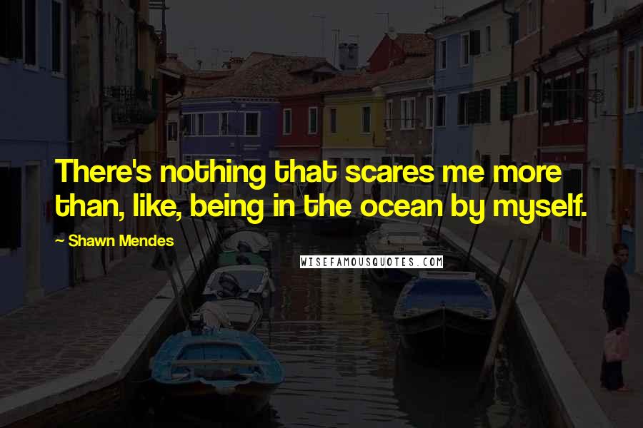 Shawn Mendes Quotes: There's nothing that scares me more than, like, being in the ocean by myself.