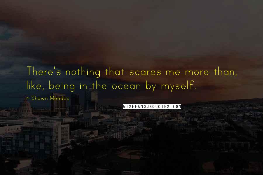 Shawn Mendes Quotes: There's nothing that scares me more than, like, being in the ocean by myself.