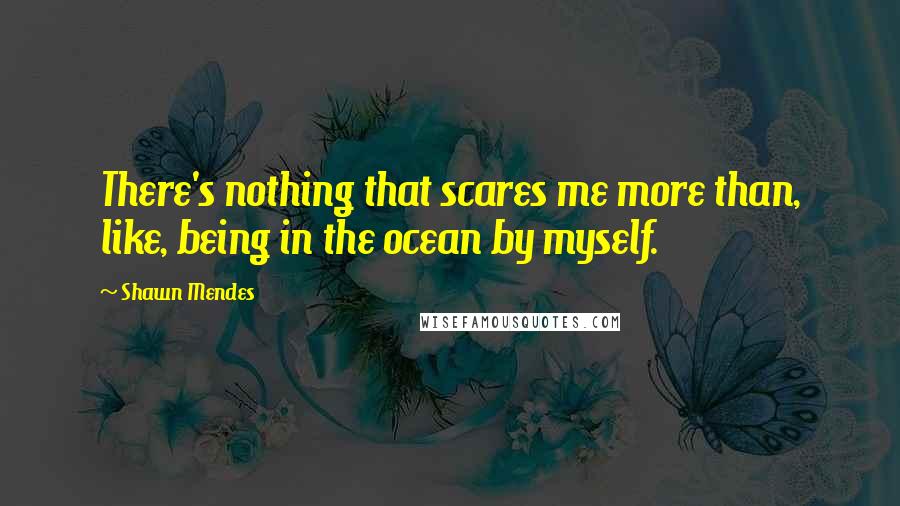 Shawn Mendes Quotes: There's nothing that scares me more than, like, being in the ocean by myself.