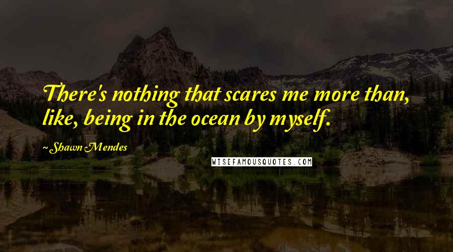 Shawn Mendes Quotes: There's nothing that scares me more than, like, being in the ocean by myself.