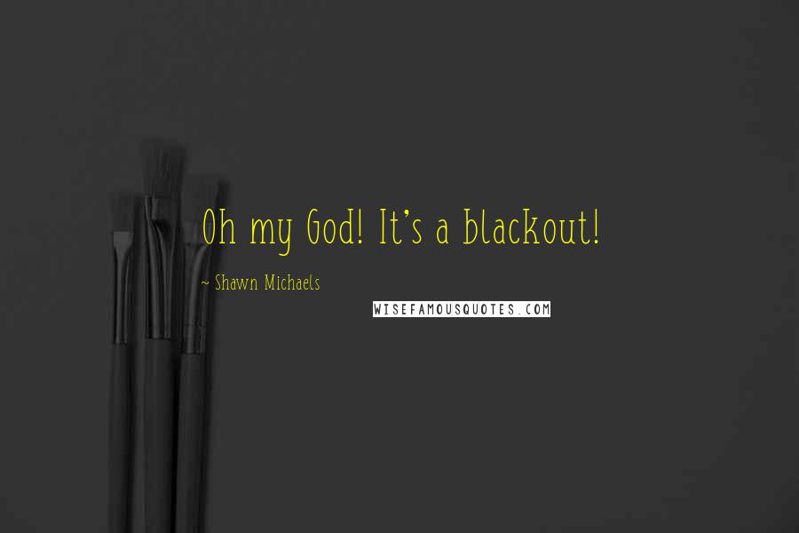 Shawn Michaels Quotes: Oh my God! It's a blackout!