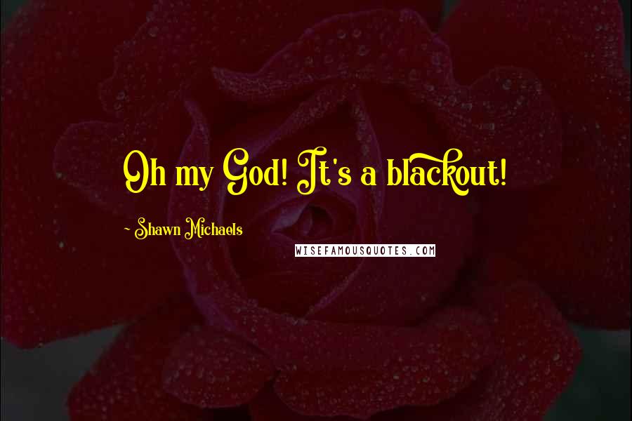 Shawn Michaels Quotes: Oh my God! It's a blackout!