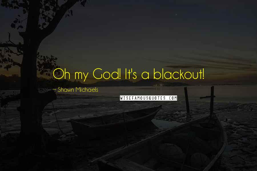 Shawn Michaels Quotes: Oh my God! It's a blackout!