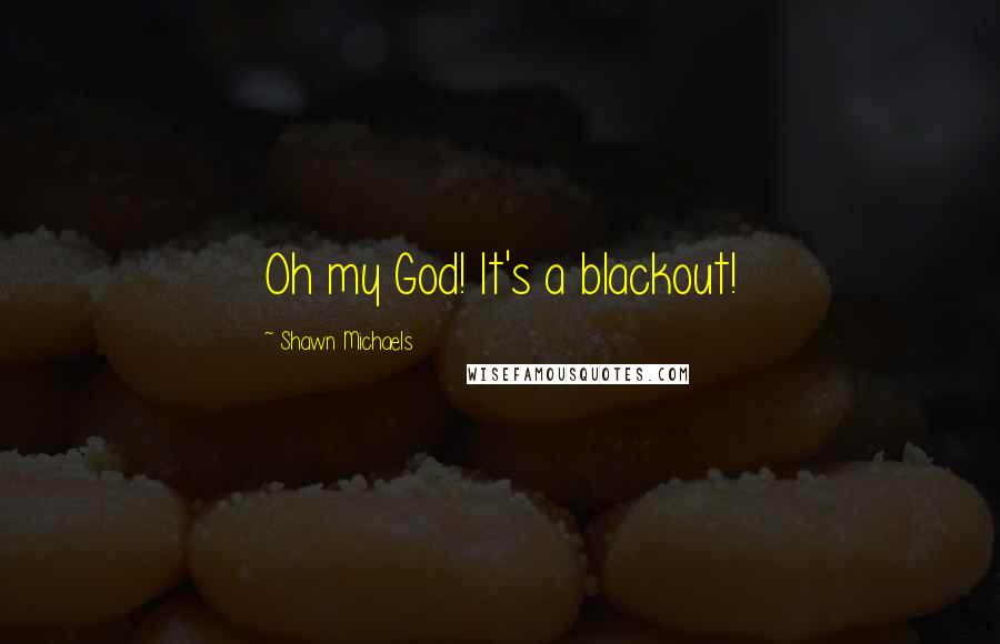 Shawn Michaels Quotes: Oh my God! It's a blackout!